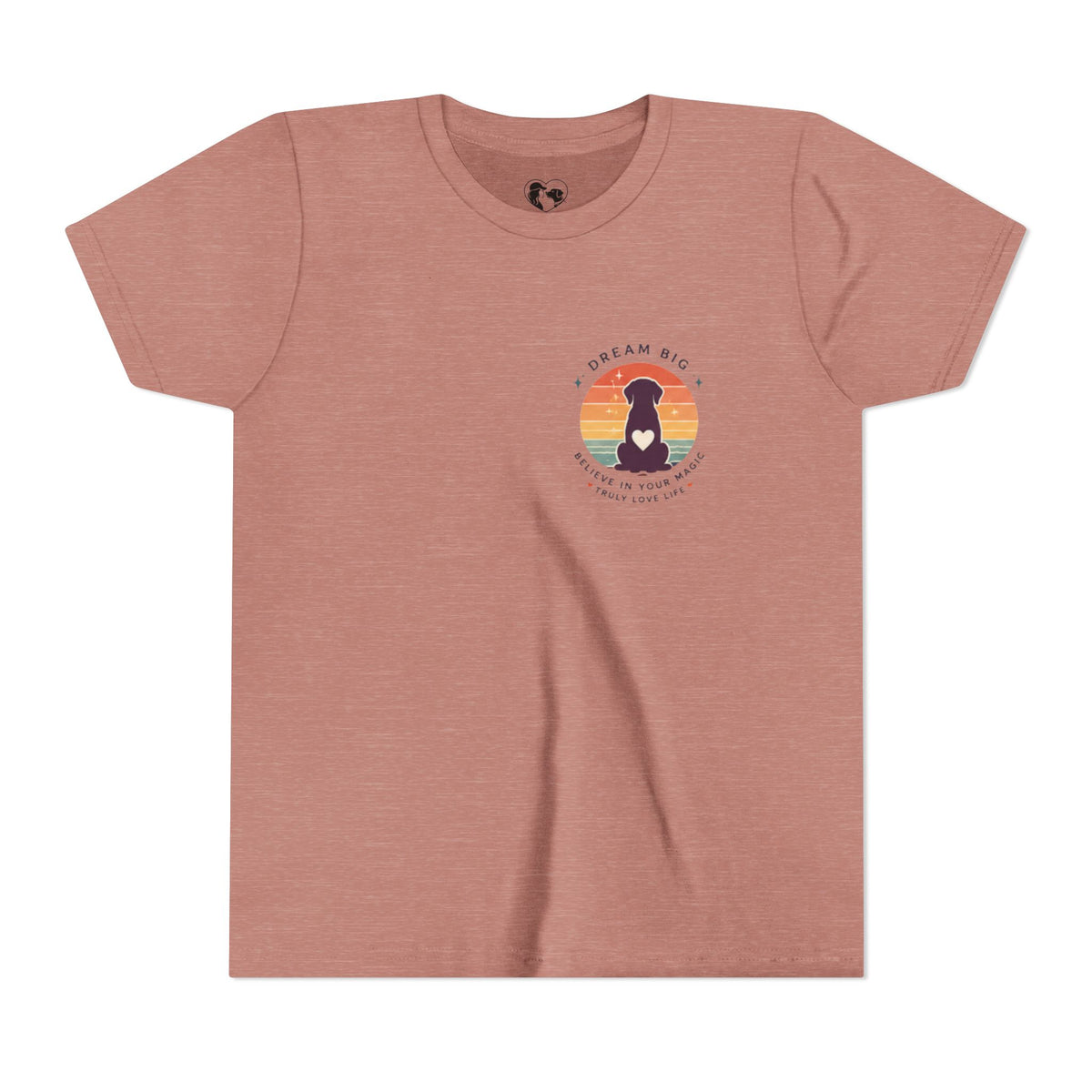 Unisex Youth Tee "Dream Big, Believe in Your Magic, Love Life" Retro Graphic