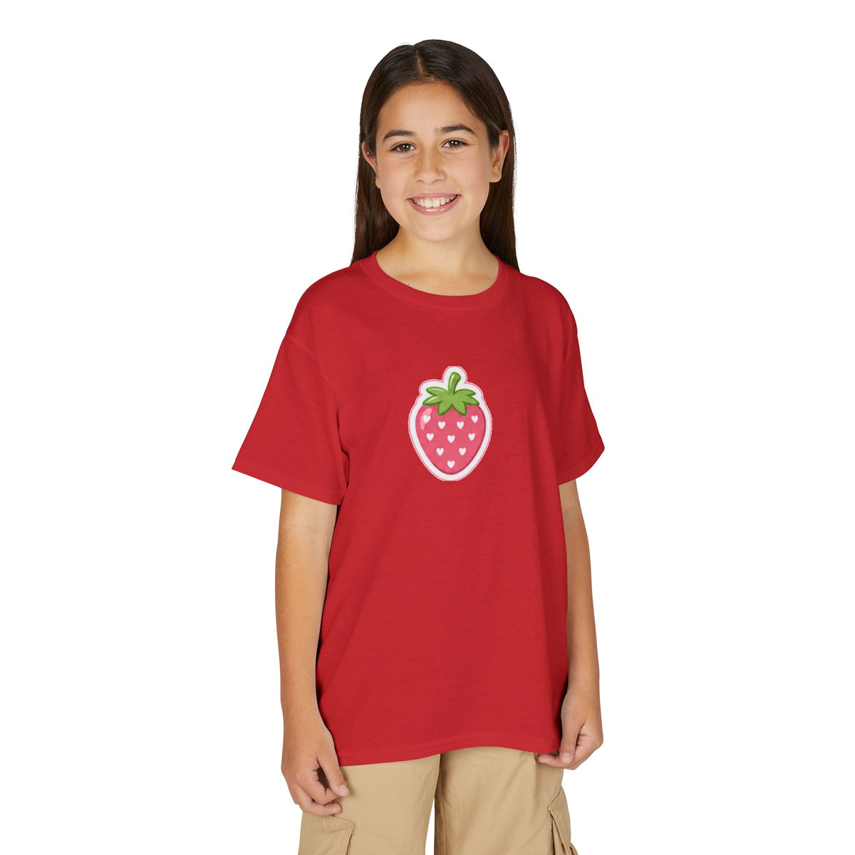 Kids Strawberry Fruit T-Shirt Amore Puppy Graphic