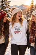 Youth Sweatshirt - "I’m Just Here for the Presents" Christmas Crewneck