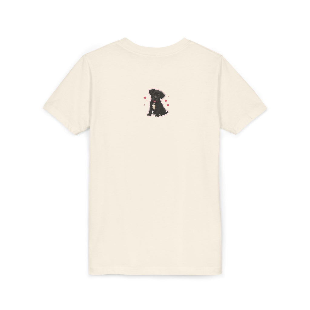 Youth Colorful "Team Amore" with Heart & Puppy Graphic T-Shirt