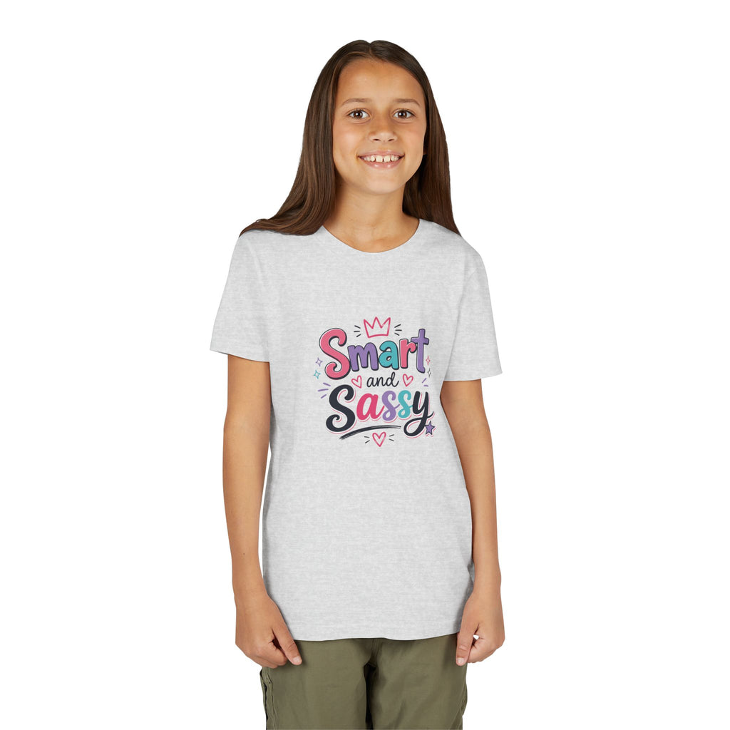Youth Girls Smart and Sassy Pink & Purple Amore Graphic T-Shirt