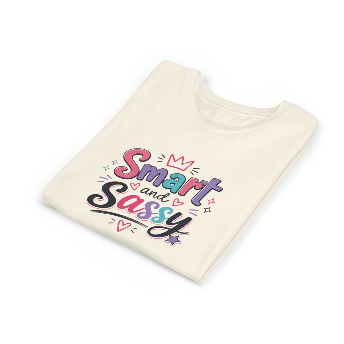 Youth Girls Smart and Sassy Pink & Purple Amore Graphic T-Shirt