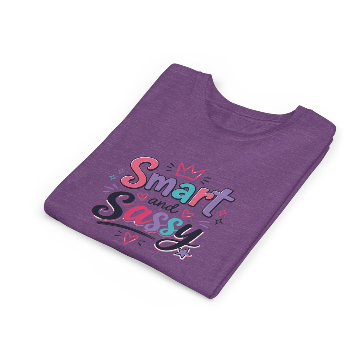 Youth Girls Smart and Sassy Pink & Purple Amore Graphic T-Shirt
