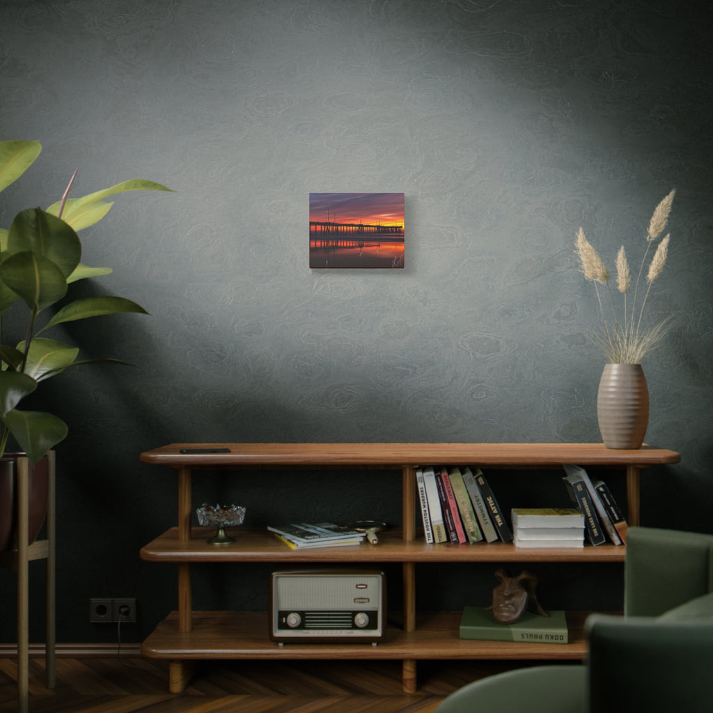 Sunset Pier Canvas Print — Matte Stretched Wall Art (1.25")