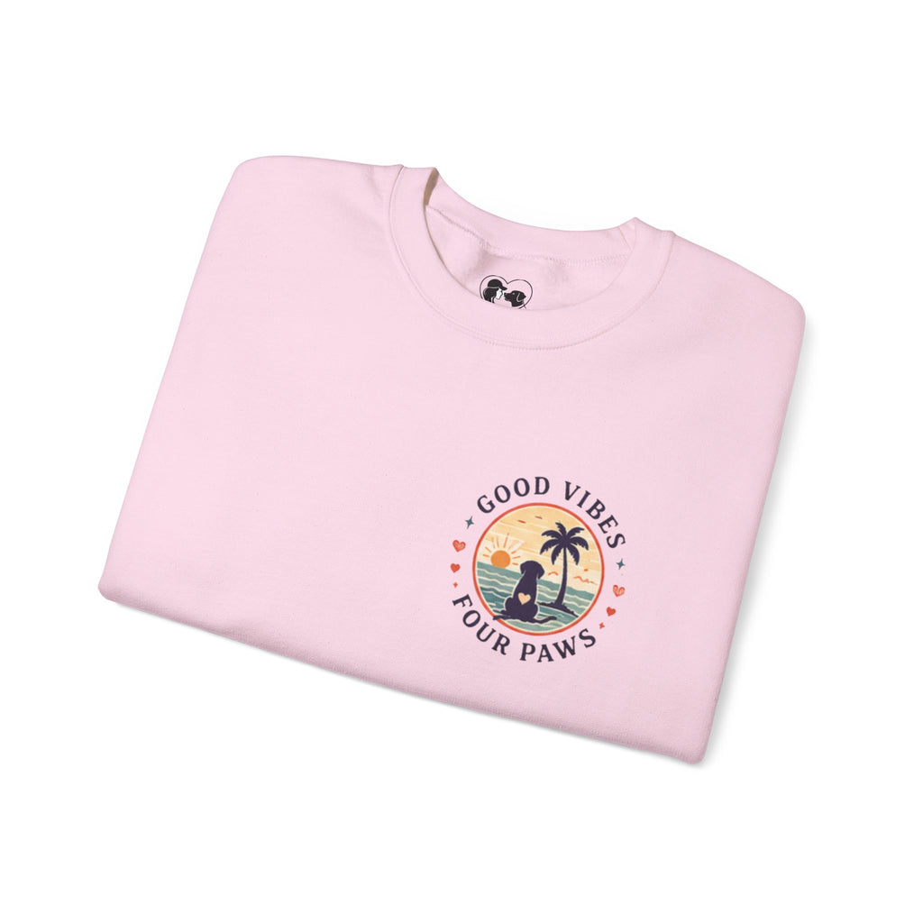 Unisex "Good Vibes" Crewneck Sweatshirt Keep It Simple Retro Camper Van