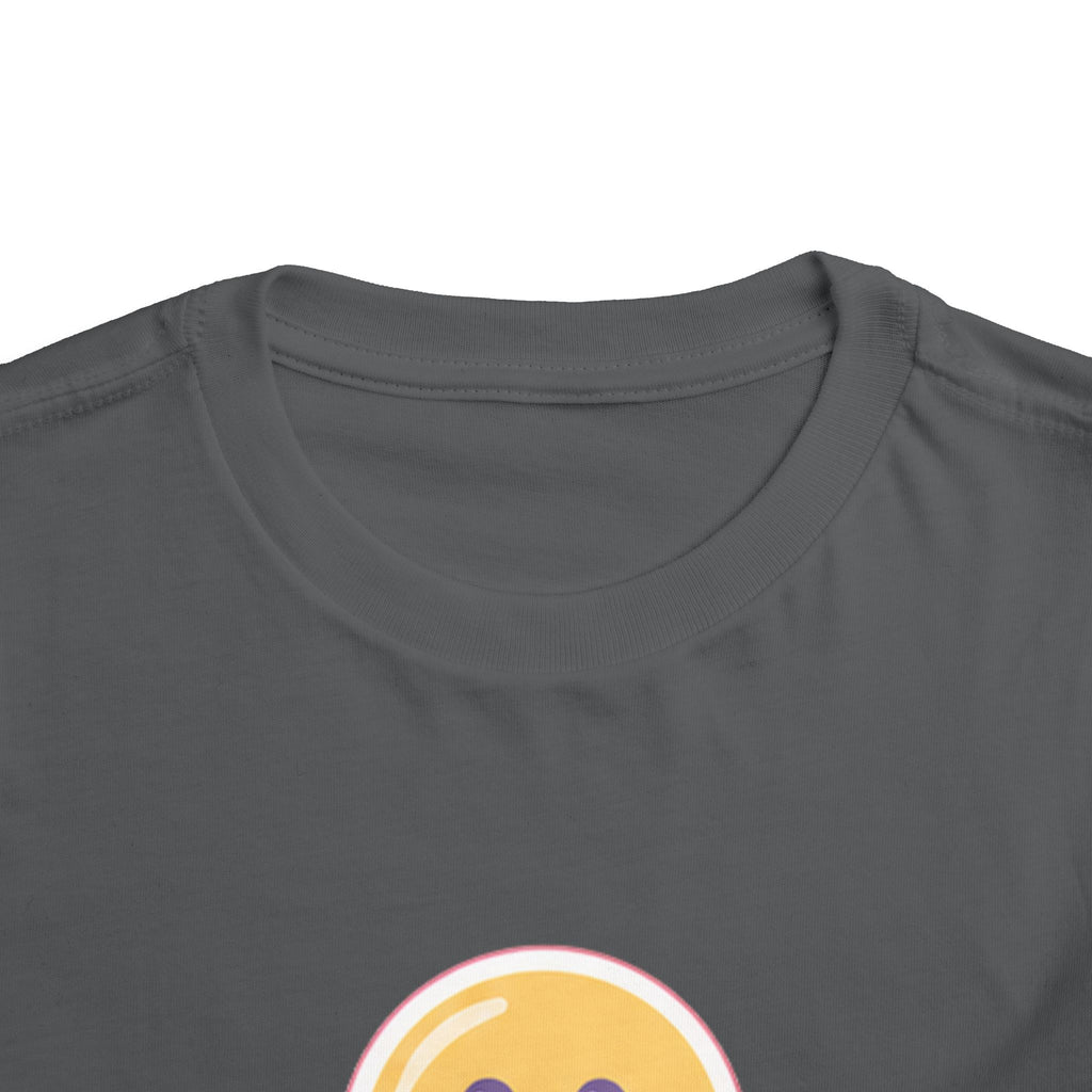 Toddler T-Shirt Smiley Face Be Happy. Be You. Backprint