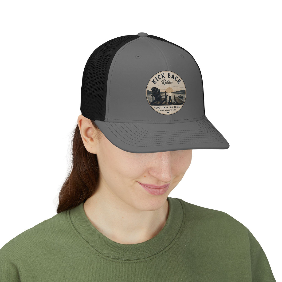 Unisex Adult Kick Back Relax Trucker Vintage Snapback Hat