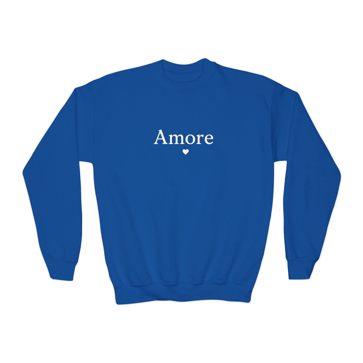 Amore Youth Crewneck Sweatshirt Heart Paw Graphic