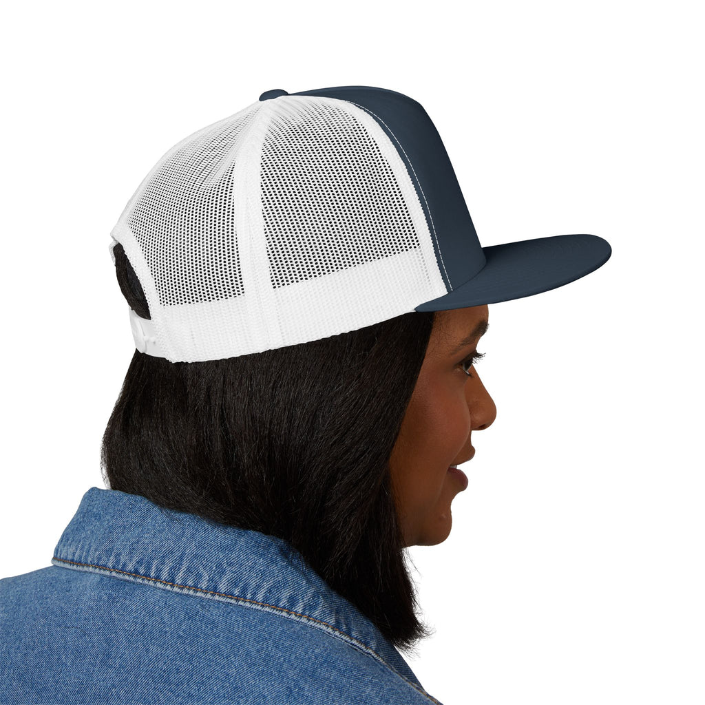 Amore Heart Trucker Hat – Vintage Script Snapback Cap