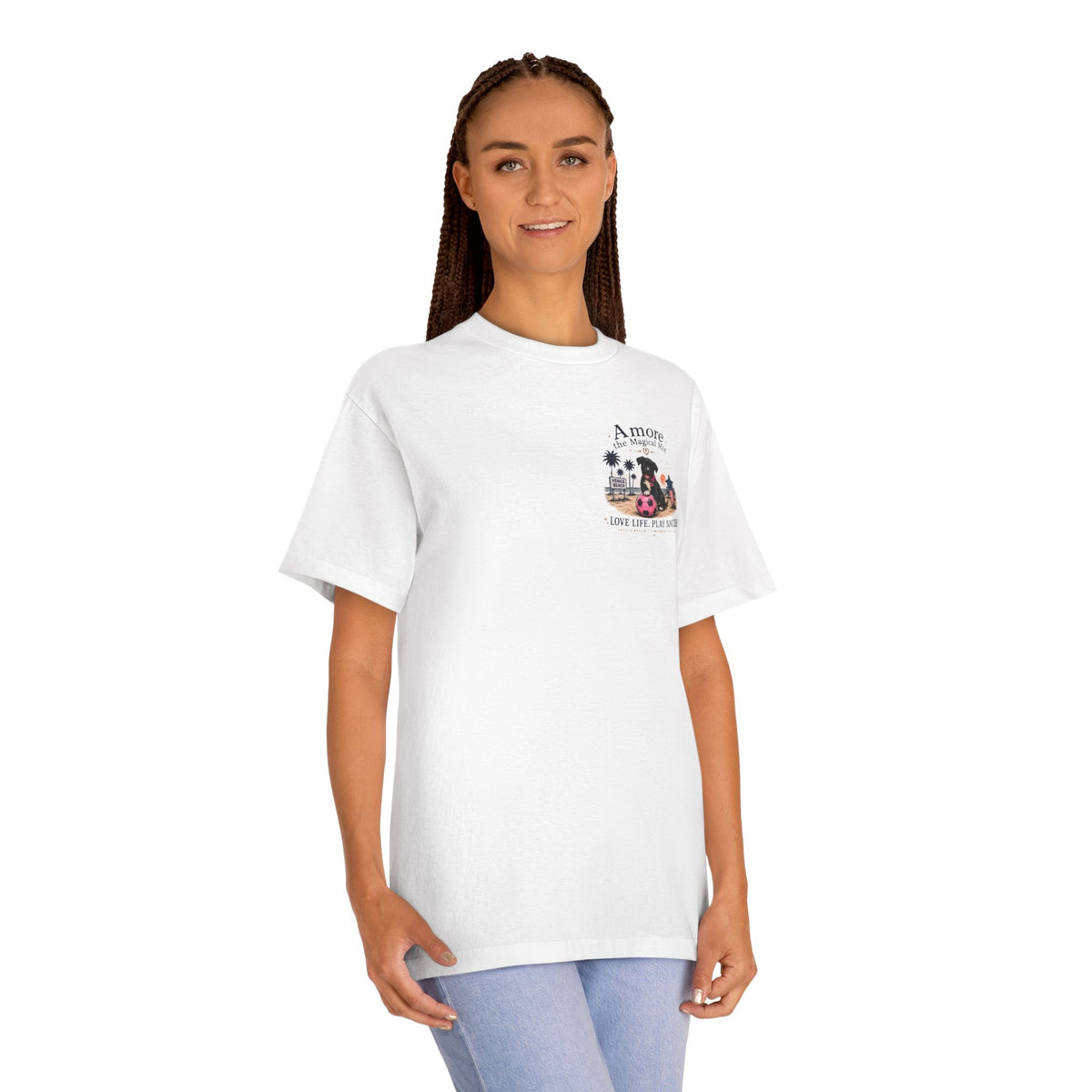 Soccer Dog Tee — "I Came for Soccer, I Left with Magic" Venice Beach T‑Shirt