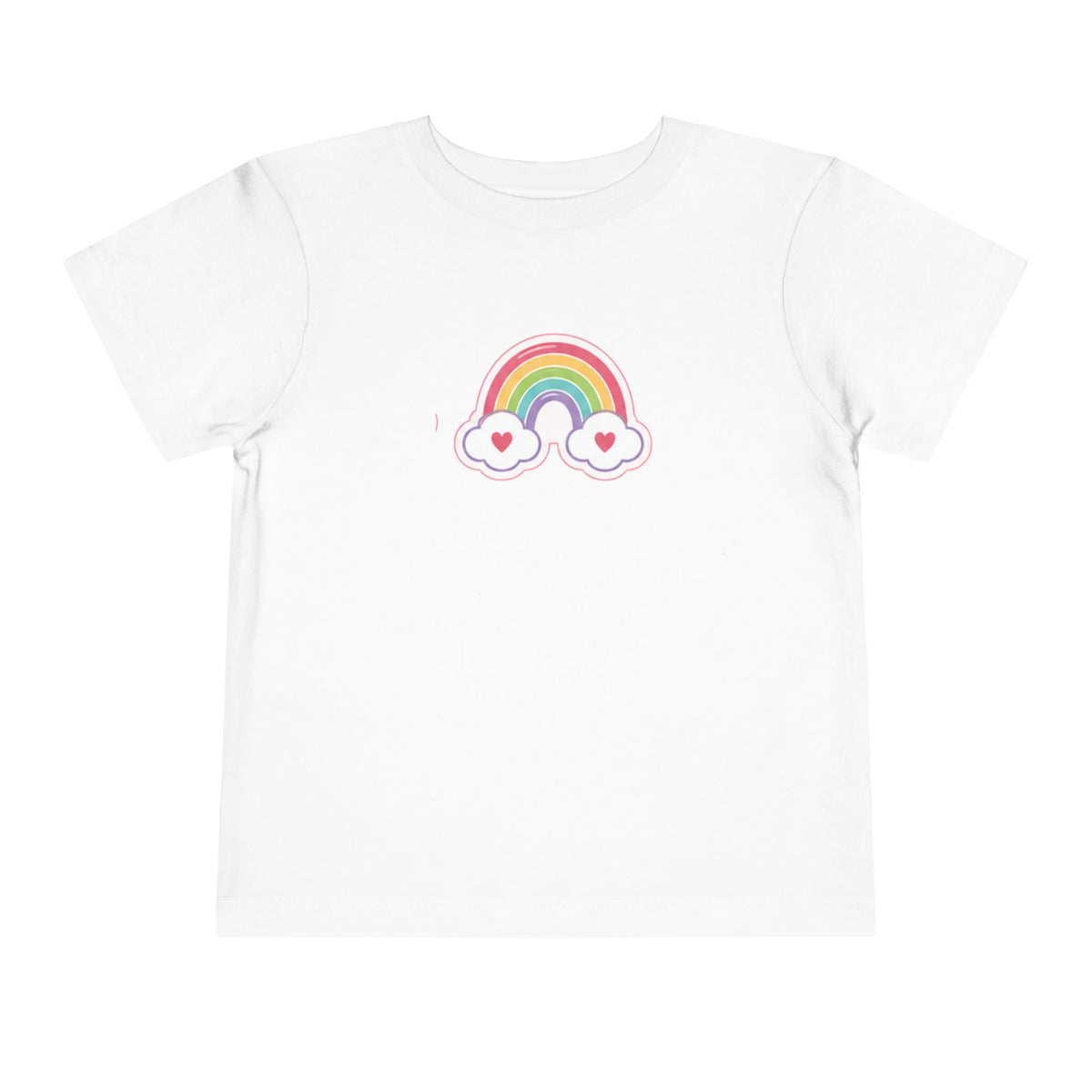 Toddler Rainbow with Heart Clouds T-Shirt