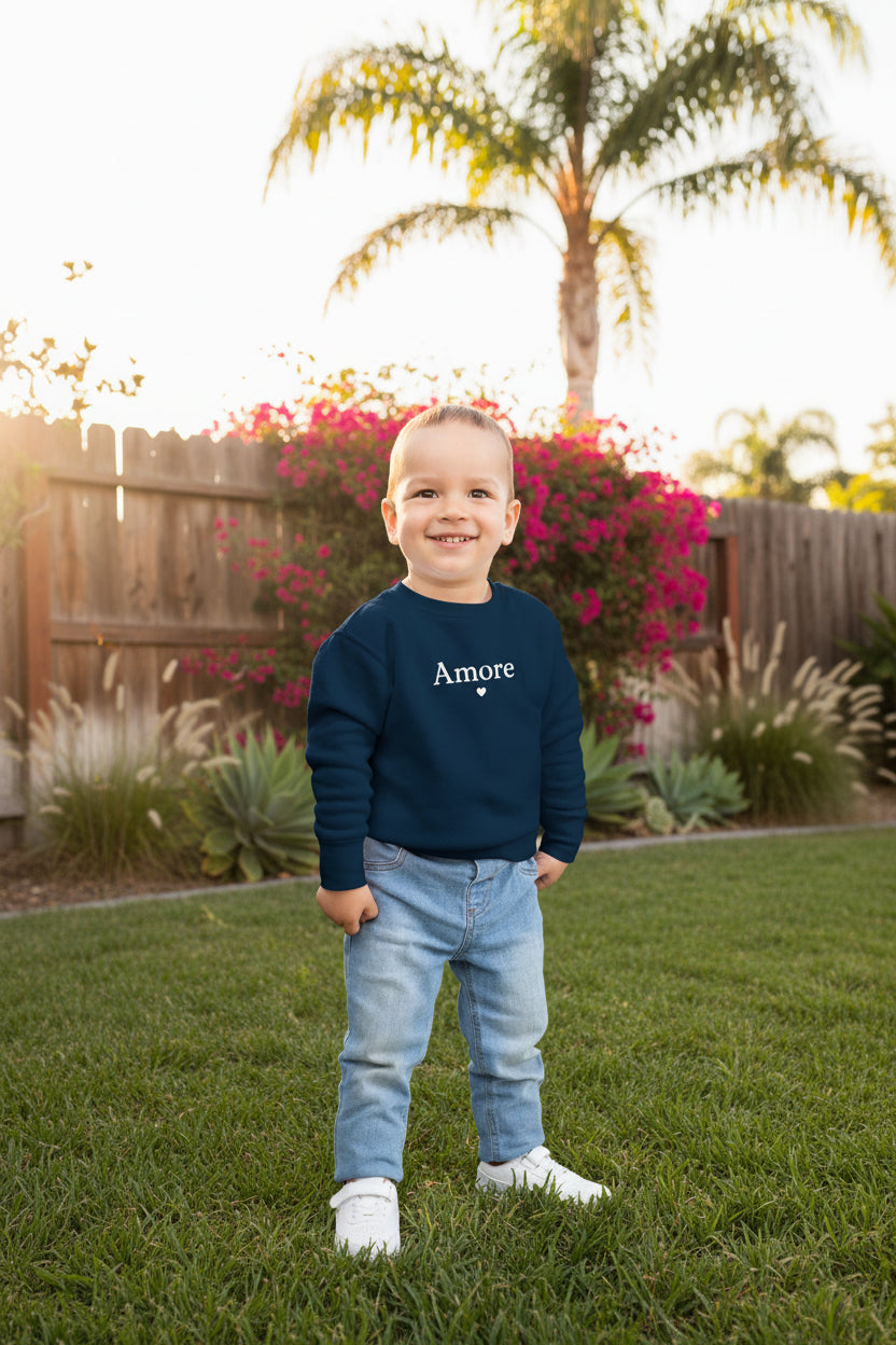 Toddler Amore Sweatshirt Heart Paw Graphic