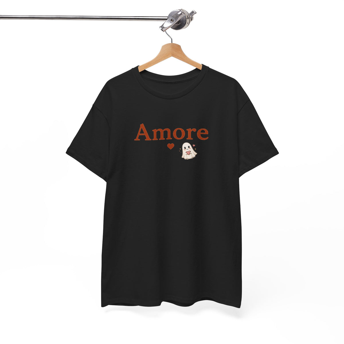 Women's Amore Halloween Icon Palm Trees & Pumpkin Spice Graphic T-Shirt