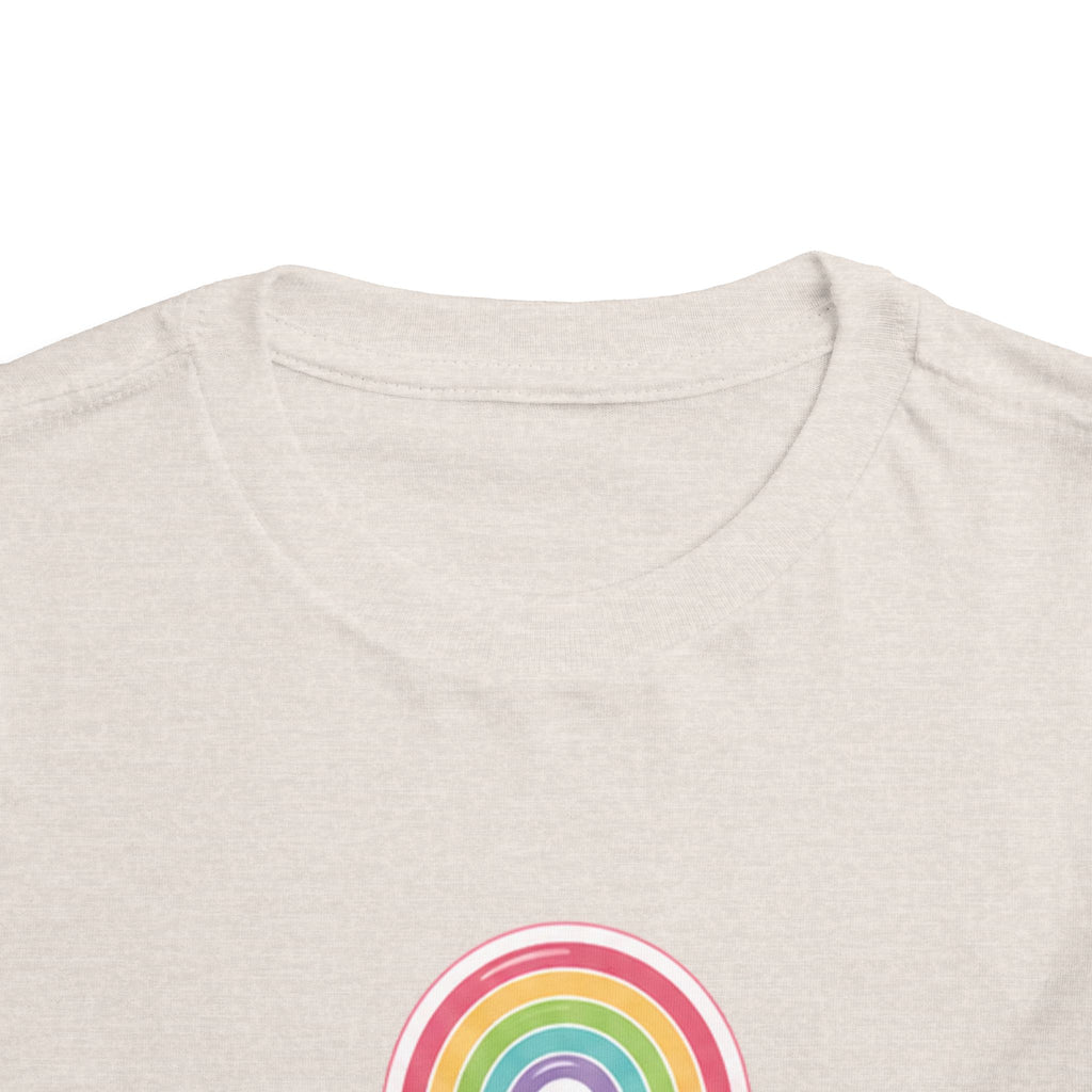 Toddler Rainbow with Heart Clouds T-Shirt