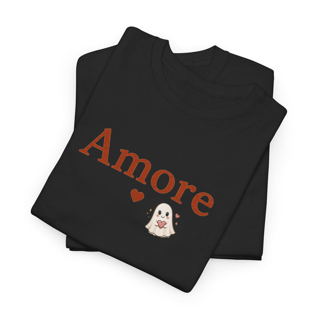 Women's Amore Halloween Icon Palm Trees & Pumpkin Spice Graphic T-Shirt