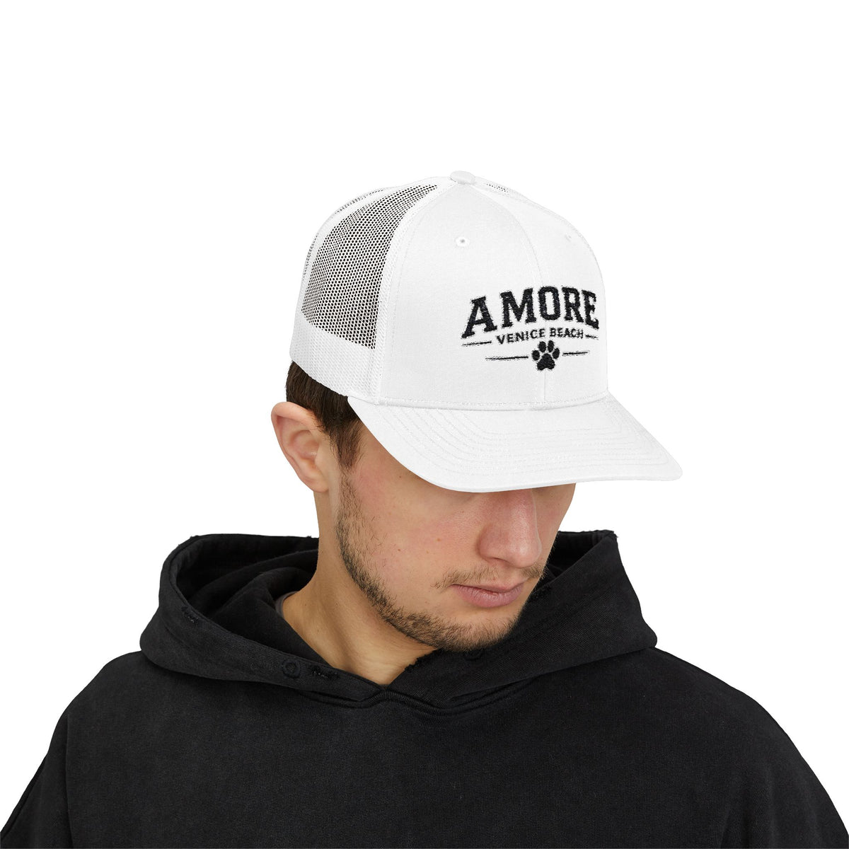 Adult Amore Venice Beach Graphic Trucker Cap | Embroidered Snapback