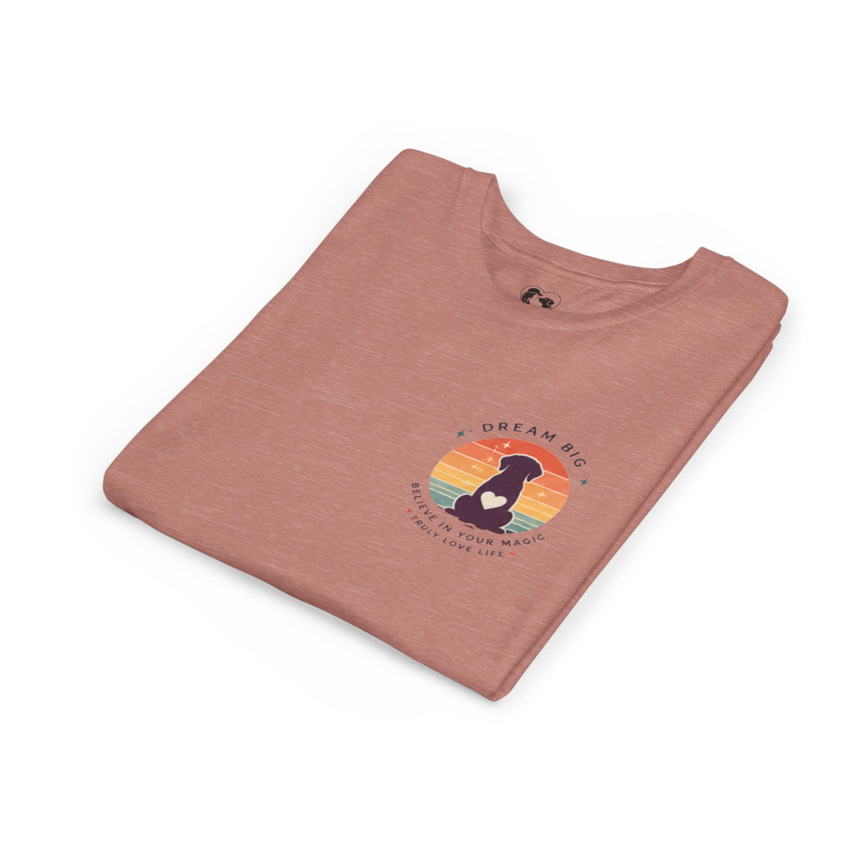 Unisex Youth Tee "Dream Big, Believe in Your Magic, Love Life" Retro Graphic