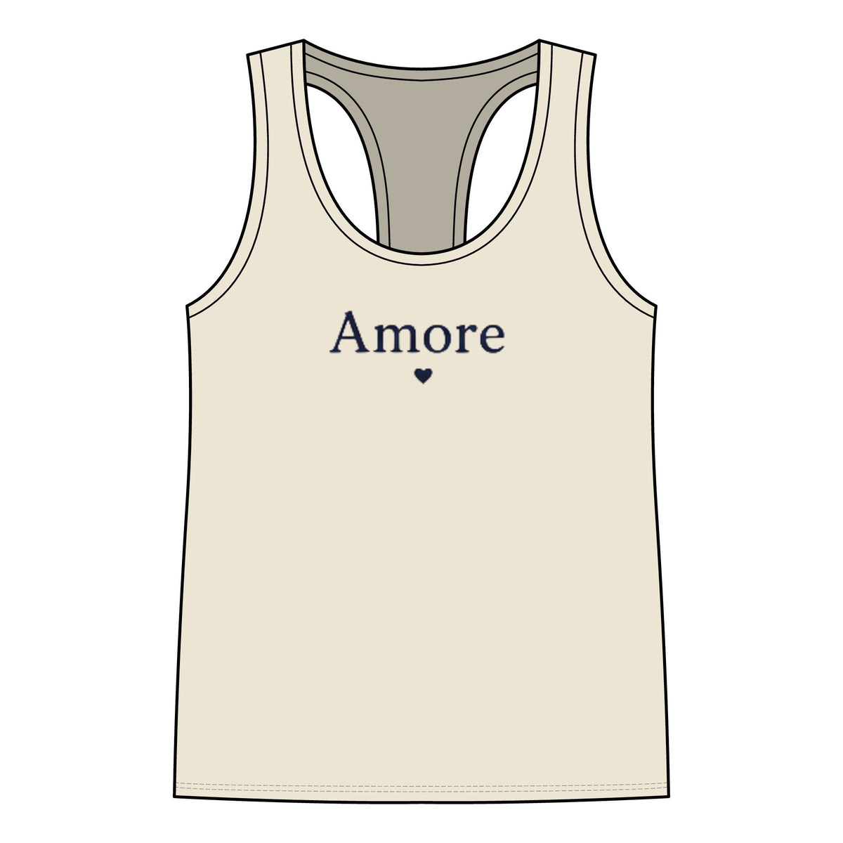 Women's 'Amore' Heart Graphic Racerback Tank Top