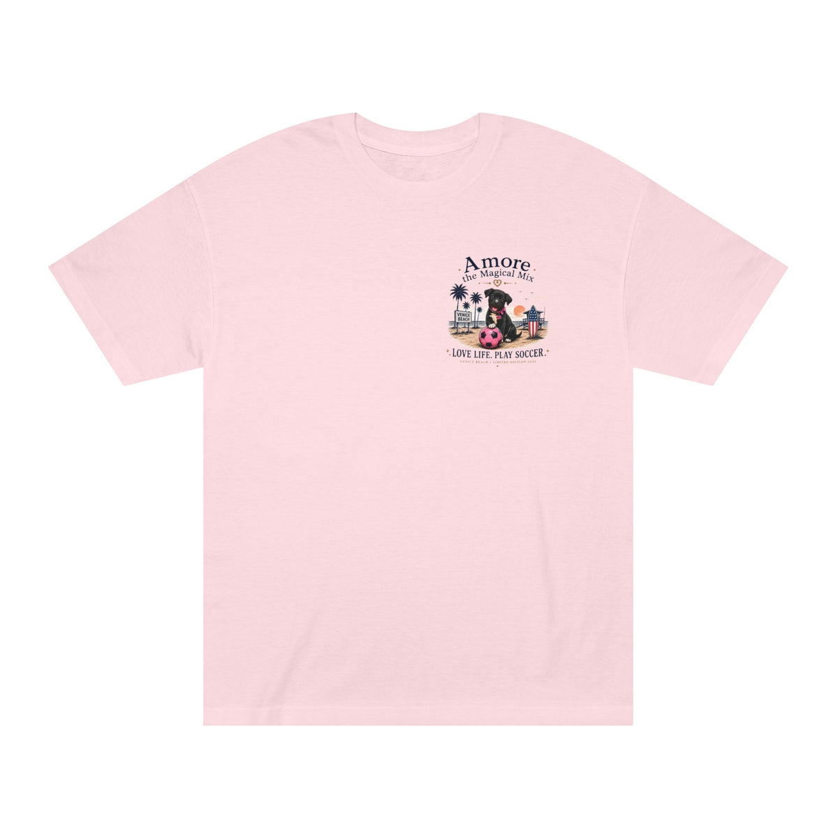 Soccer Dog Tee — "I Came for Soccer, I Left with Magic" Venice Beach T‑Shirt