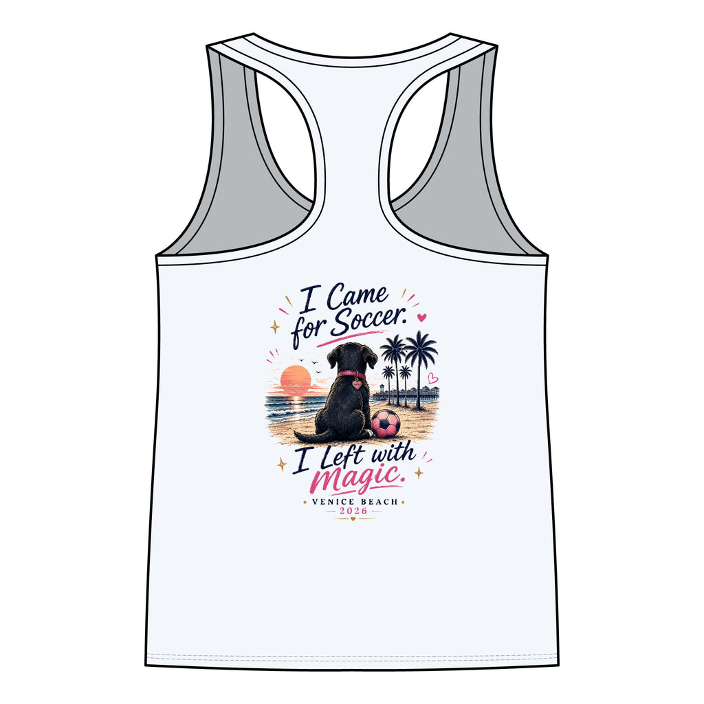 Women's Soccer Cup 2026 Tank Top "I Came for Soccer, I Left with Magic" Racerback