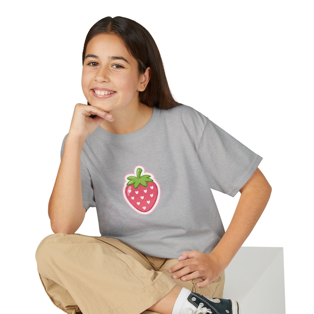 Kids Strawberry Fruit T-Shirt Amore Puppy Graphic