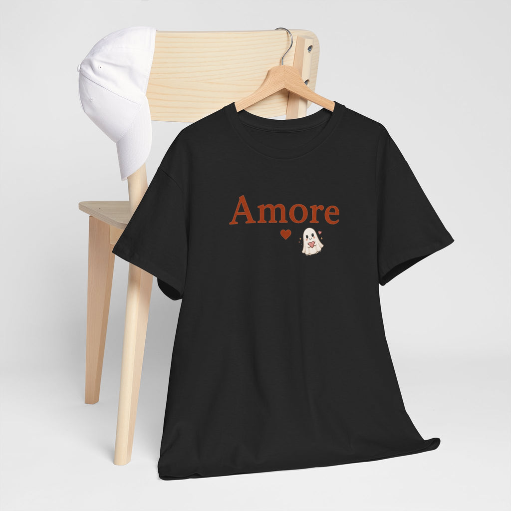 Women's Amore Halloween Icon Palm Trees & Pumpkin Spice Graphic T-Shirt