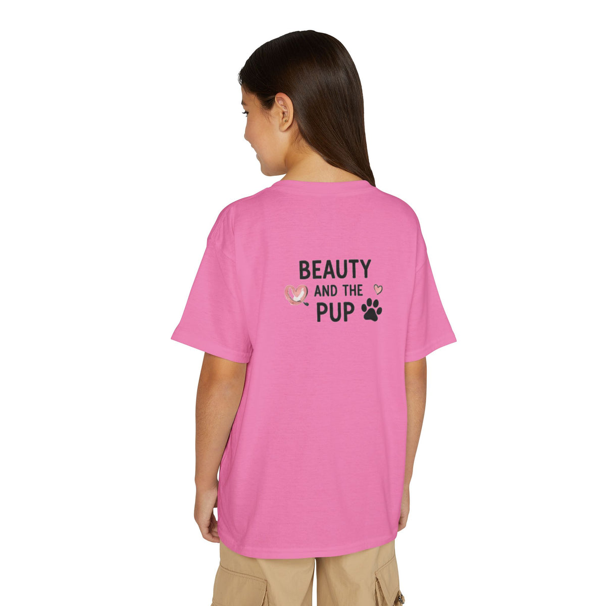Youth T‑Shirt "Beauty and the Pup" Cute Puppy Graphic Tee