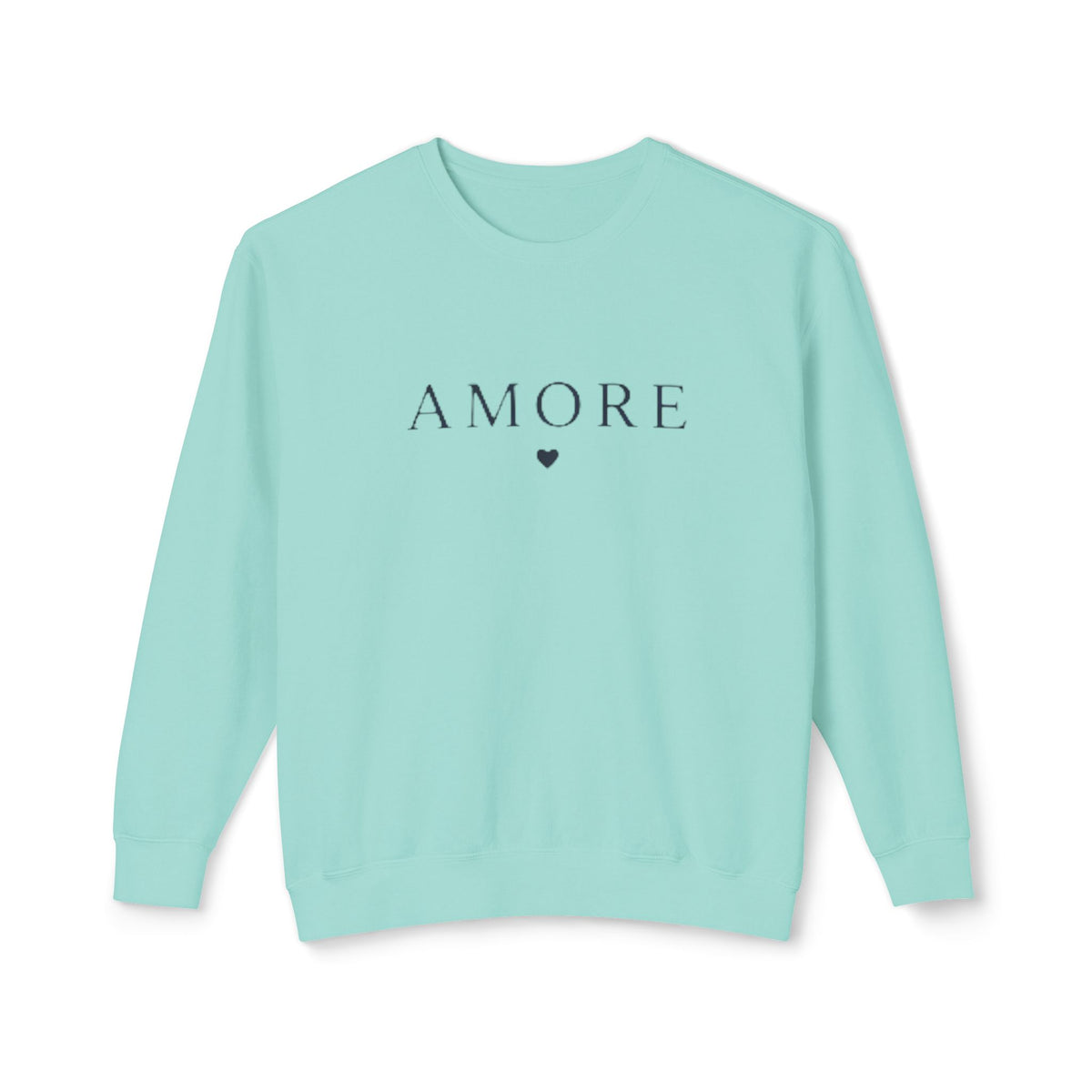 Amore Heart Lightweight Crewneck Sweatshirt Pullover