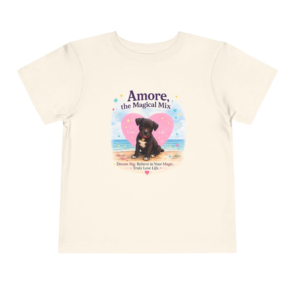 Toddler Tee "Amore the Magical Mix" Puppy Love Beach Shirt