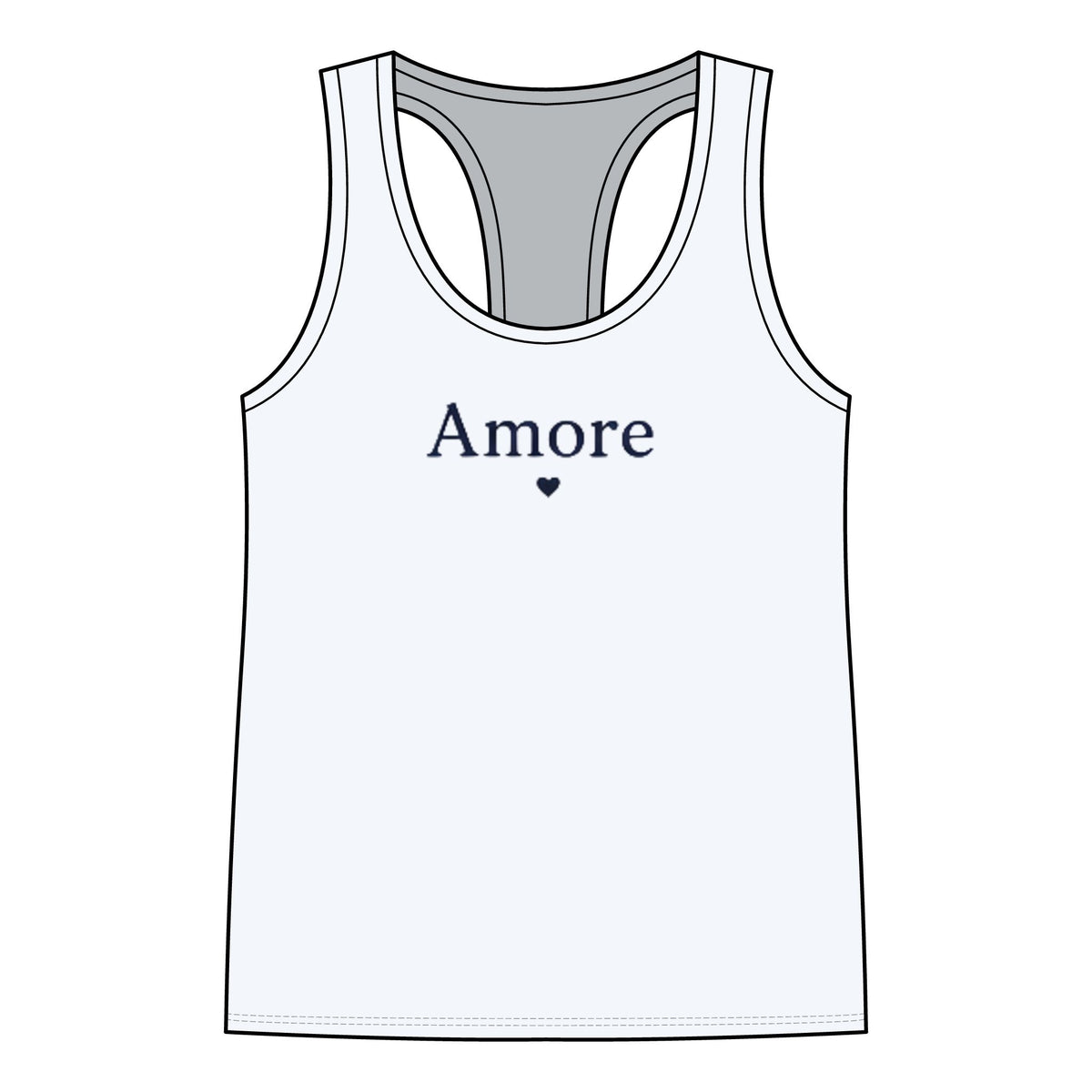 Women's 'Amore' Heart Graphic Racerback Tank Top