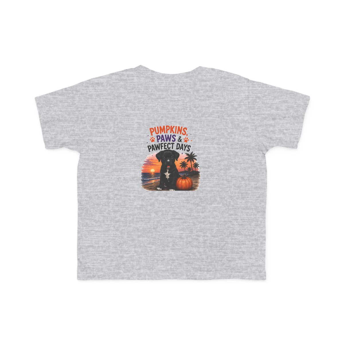 Amore Halloween Pumpkin Beach Sunset Graphic Toddler T-Shirt