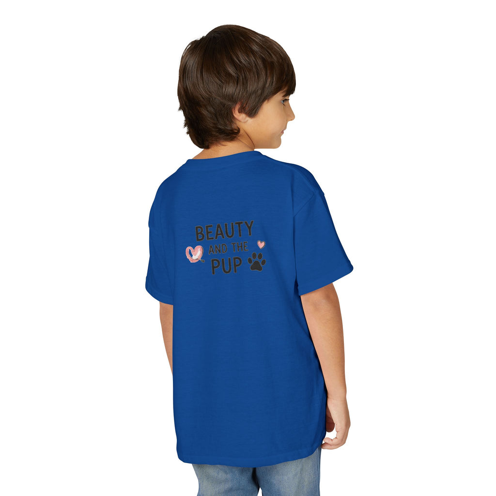 Youth T‑Shirt "Beauty and the Pup" Cute Puppy Graphic Tee