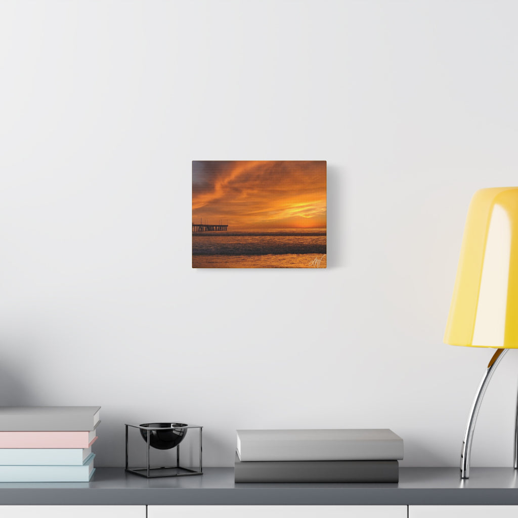 Golden Sunset Venice Beach Canvas Print Wall Art