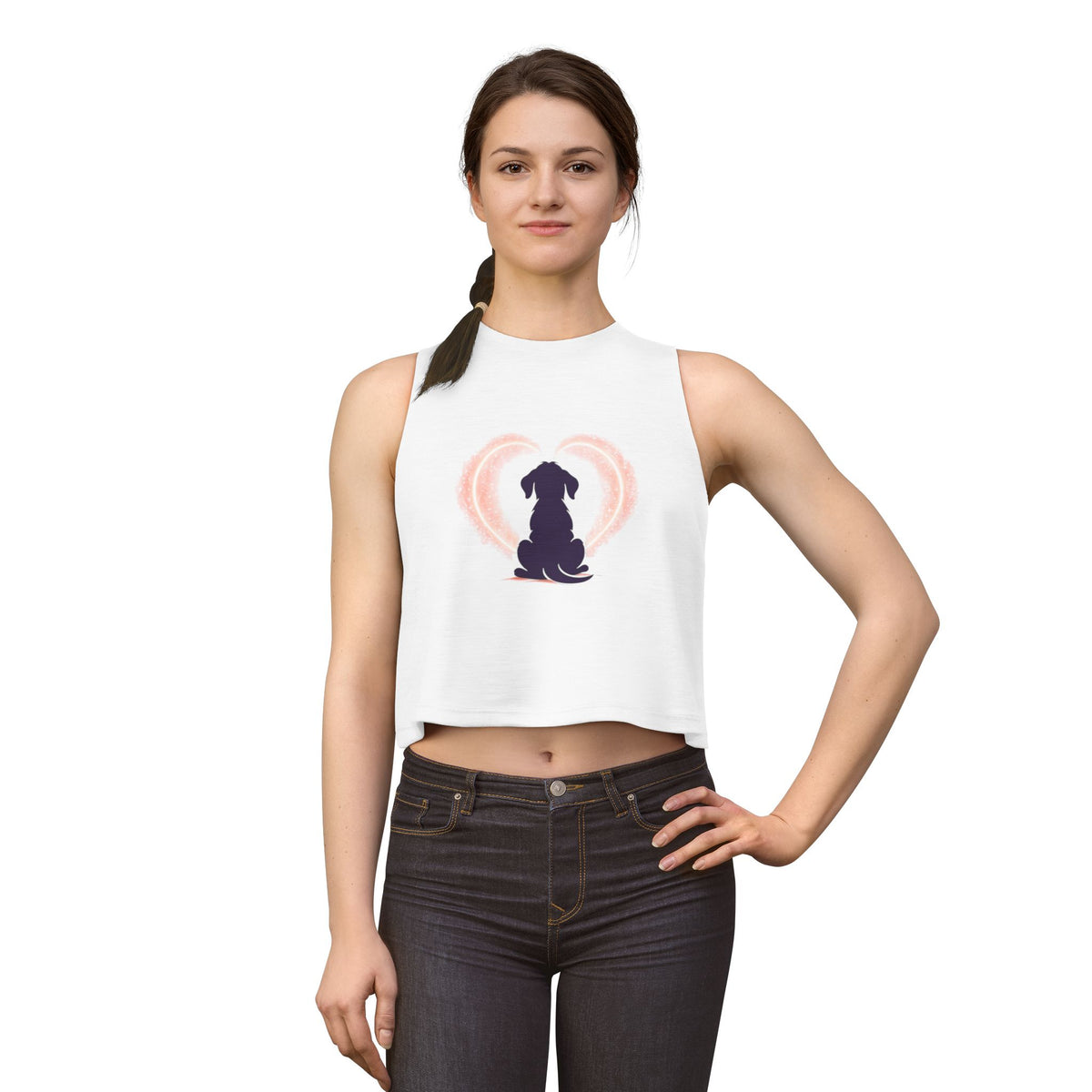 Women's Crop Top Amore Silhouette Relaxed Cropped