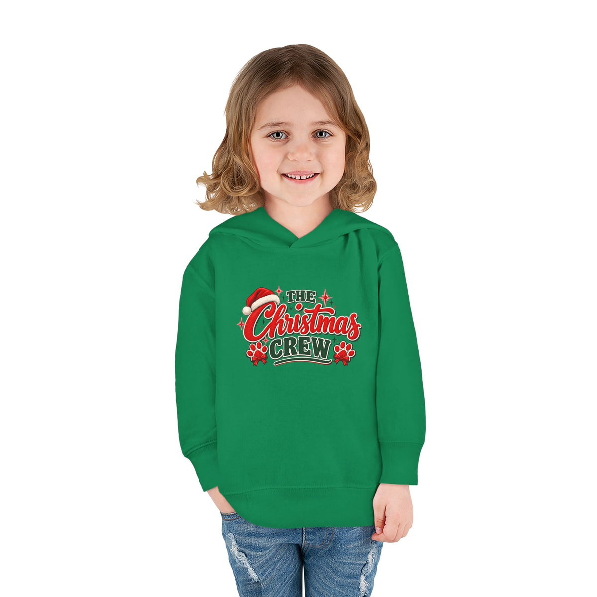 Toddler Festive Holiday Hoodie "The Christmas Crew"