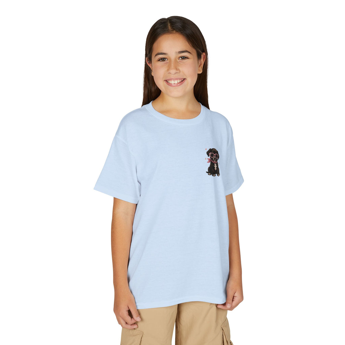 Youth T‑Shirt "Beauty and the Pup" Cute Puppy Graphic Tee