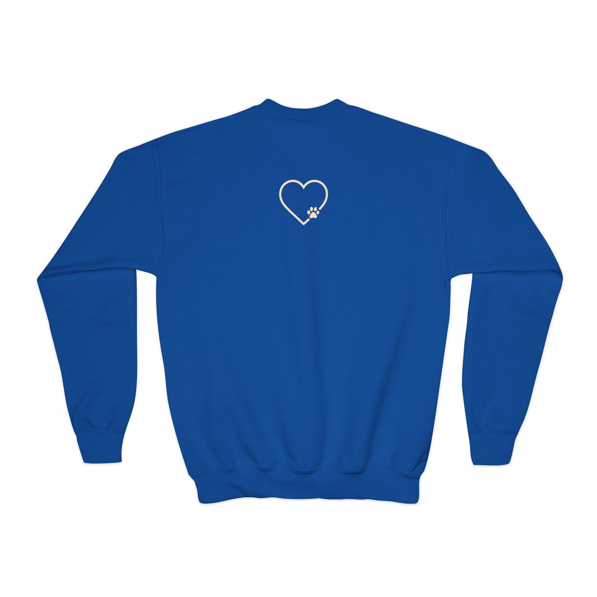 Amore Youth Crewneck Sweatshirt Heart Paw Graphic