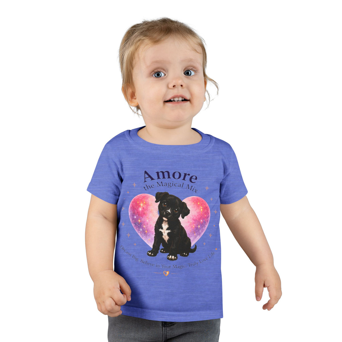 Toddler Amore the Magical Mix T-shirt Heart, Stars & Dog Paw Dreamer Design