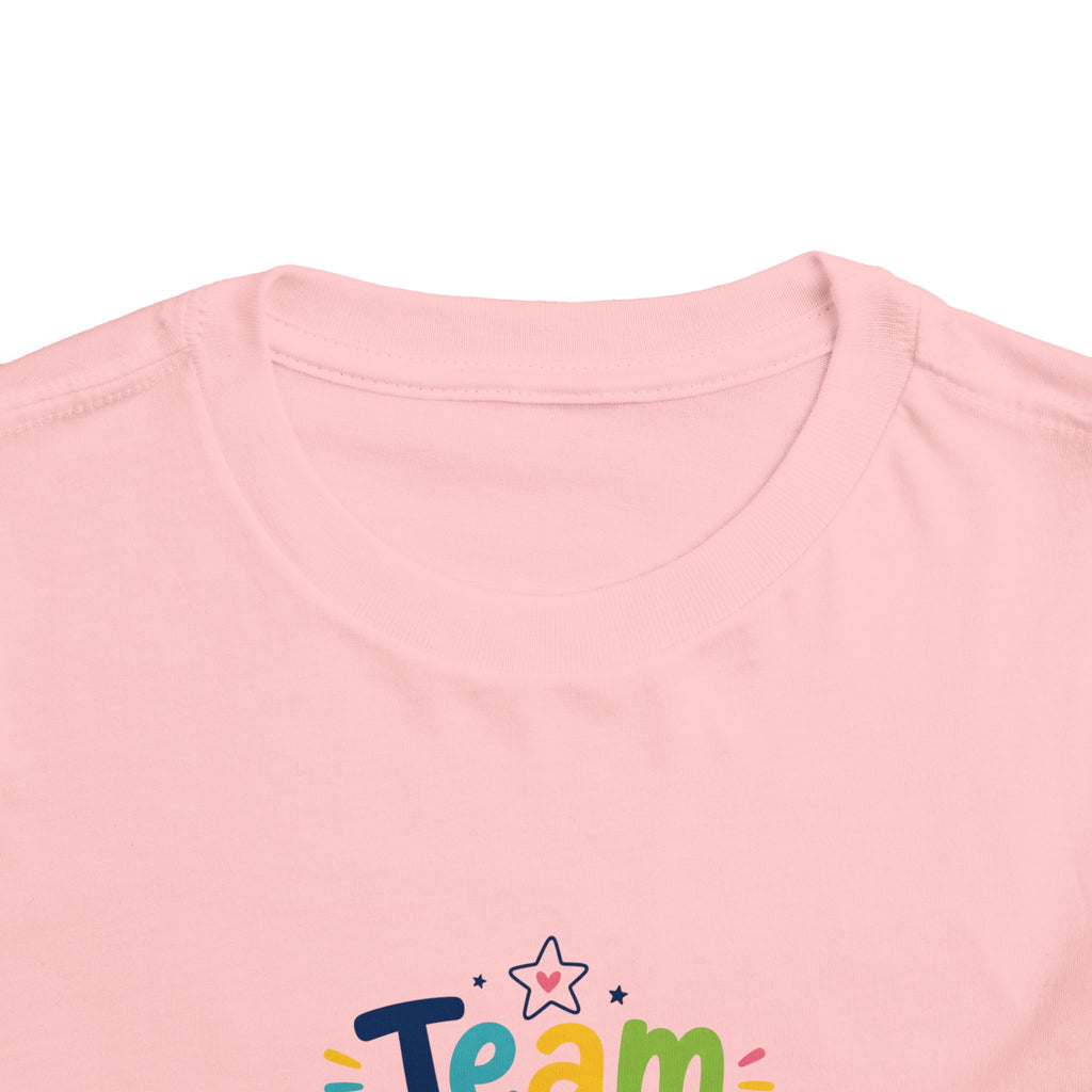 Toddler Team Amore Colorful T-Shirt with Heart Paw Back