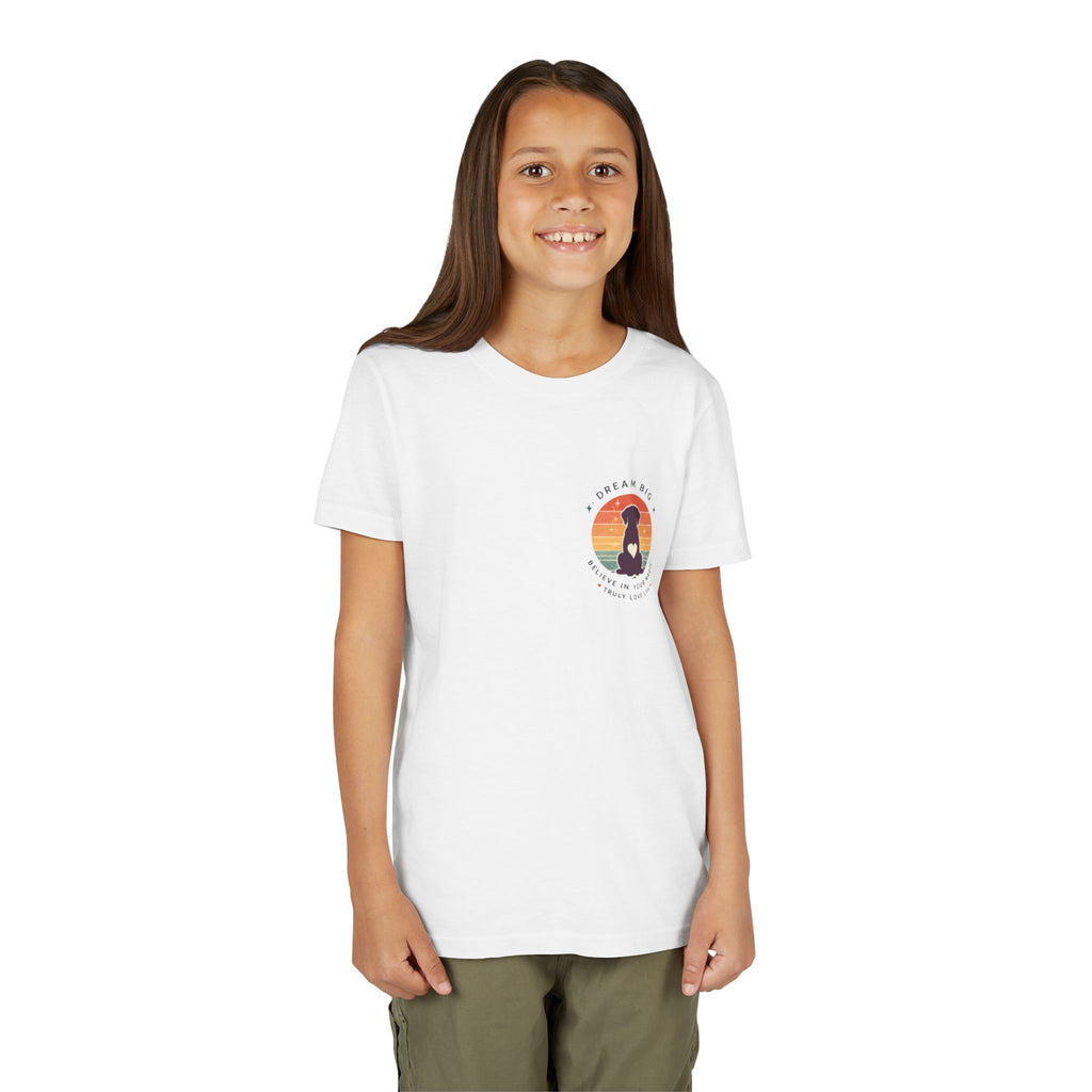Unisex Youth Tee "Dream Big, Believe in Your Magic, Love Life" Retro Graphic