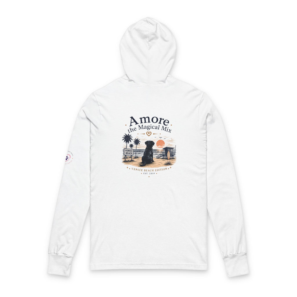 Unisex Adult Hooded Long Sleeve Tee Amore the Magical Mix Venice Beach Graphic