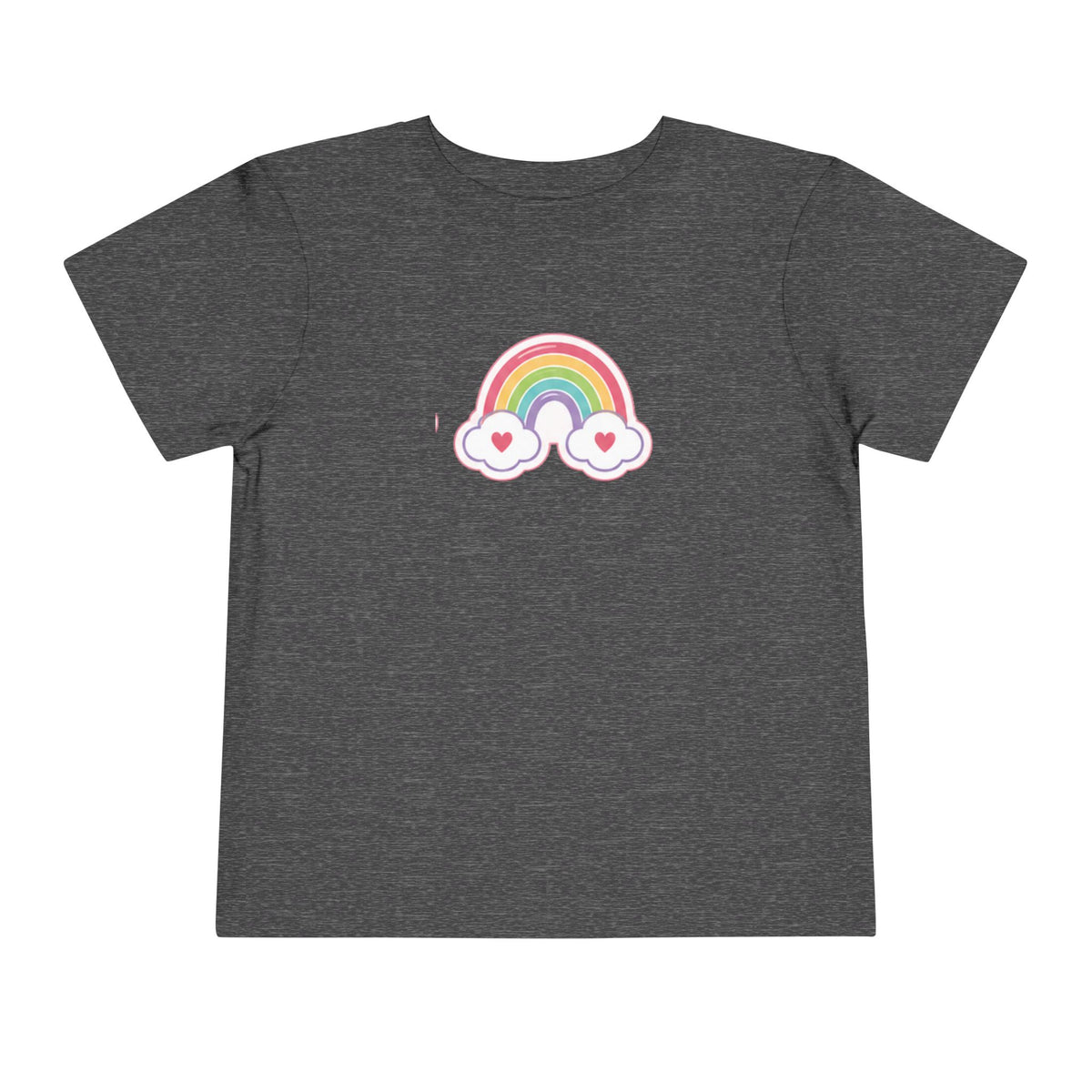 Toddler Rainbow with Heart Clouds T-Shirt