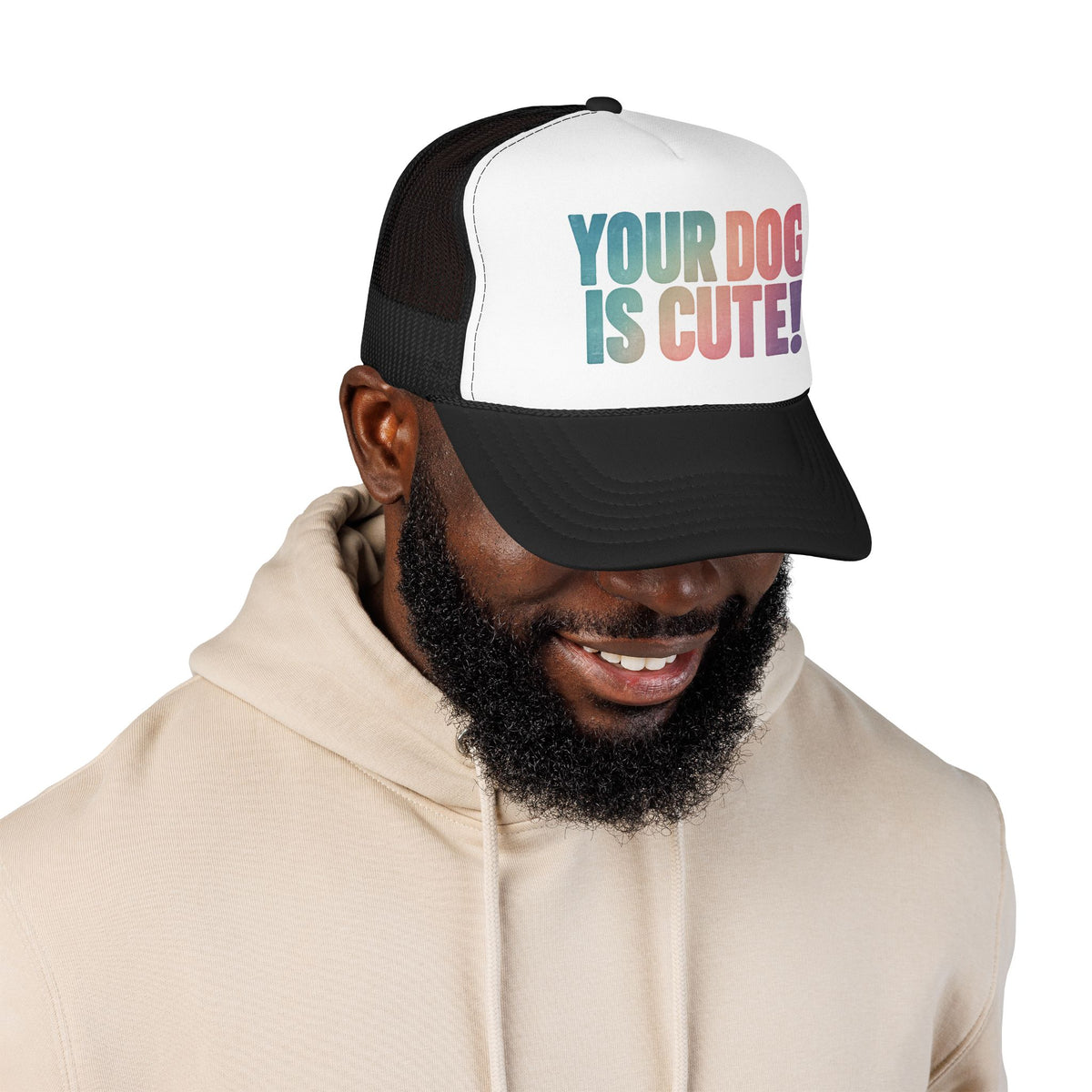 Your Dog Is Cute Trucker Hat – Retro Pastel Pet Lover Foam Cap
