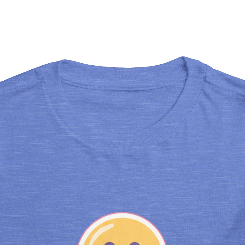 Toddler T-Shirt Smiley Face Be Happy. Be You. Backprint