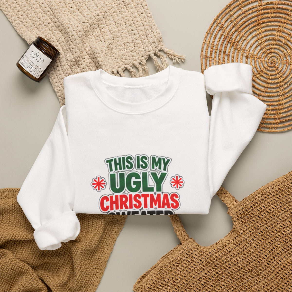 This Is My Ugly Christmas Sweater Crewneck Sweatshirt