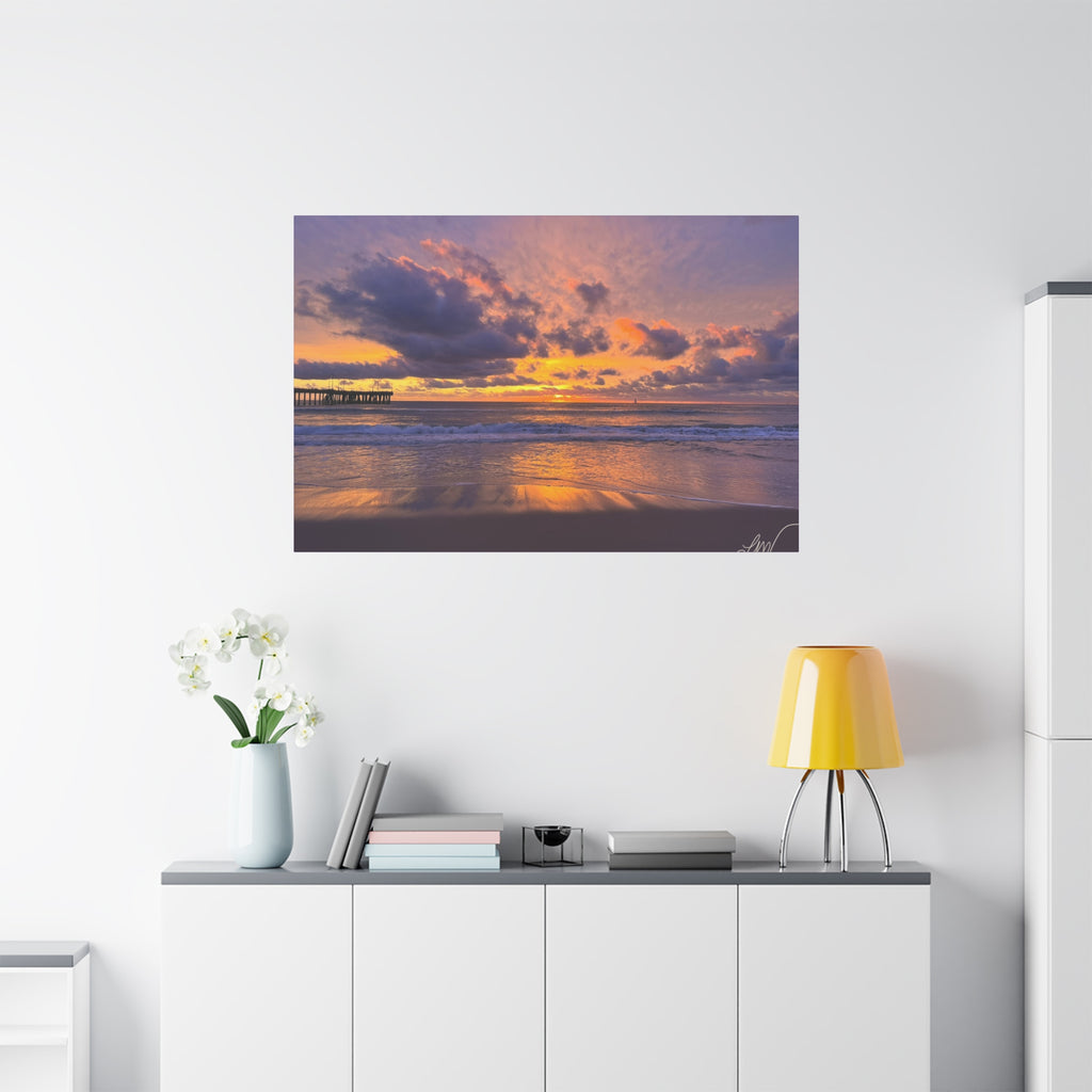 Sunset Beach Canvas Print - Matte Stretched Wall Art