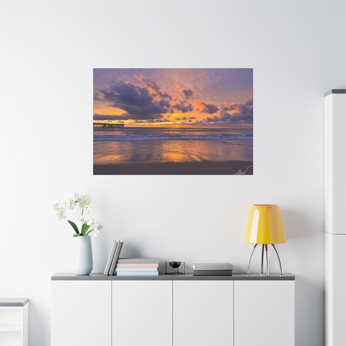 Sunset Beach Canvas Print - Matte Stretched Wall Art