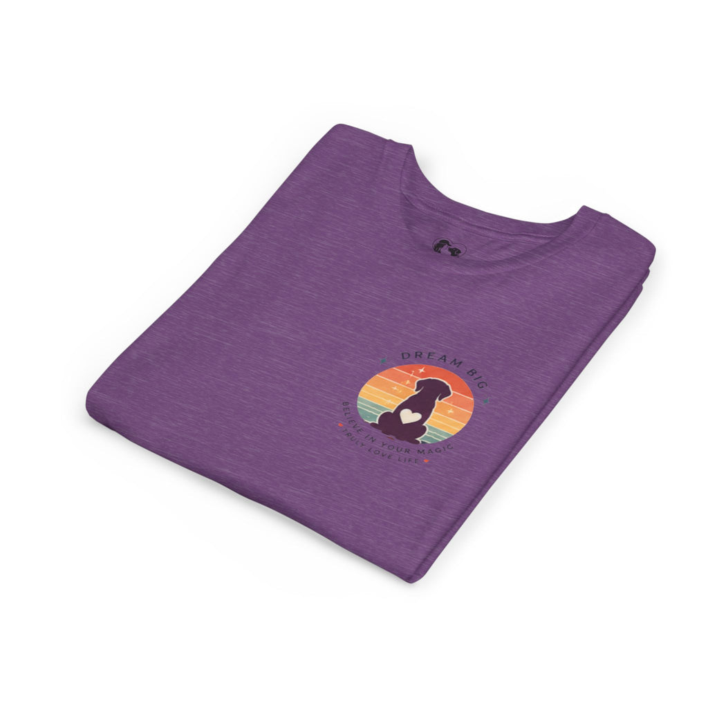Unisex Youth Tee "Dream Big, Believe in Your Magic, Love Life" Retro Graphic