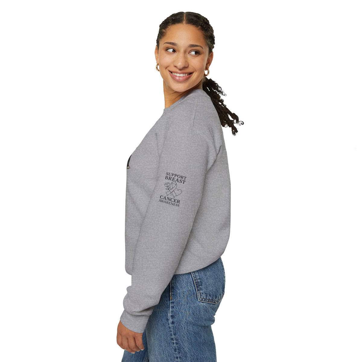 Puppy Heart Crewneck Sweatshirt - Amore Pink Ribbon Breast Cancer Support