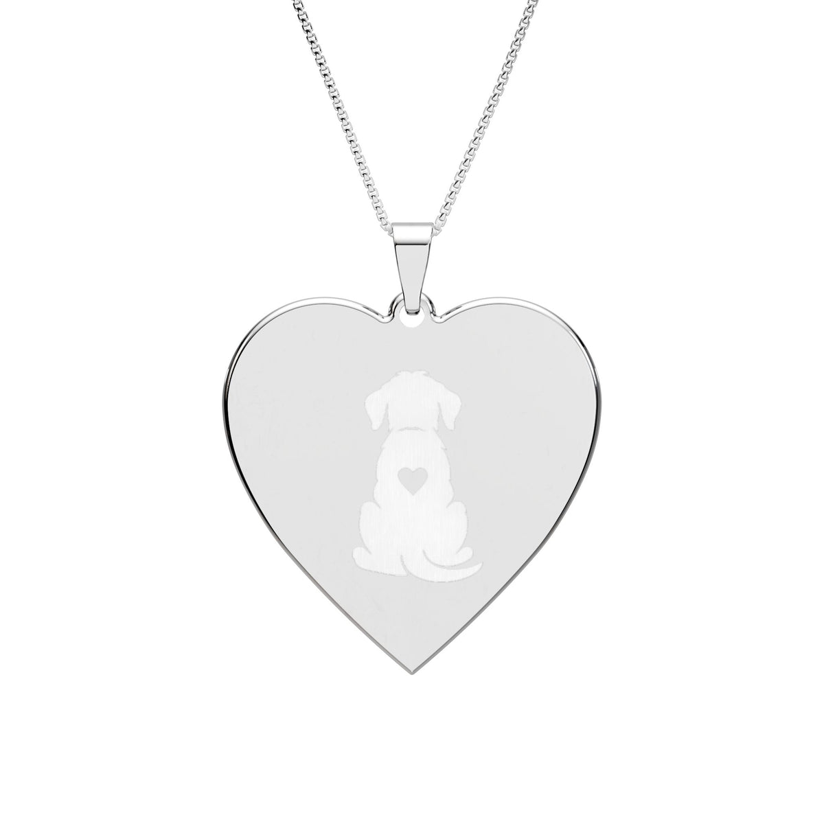 Heart Frame Photo Pendant — Dog Silhouette "Amore the Magical Mix" Love Life Charm